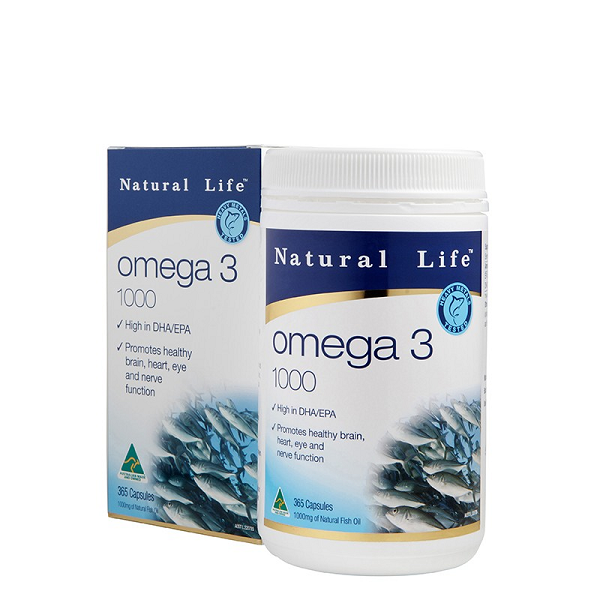  NATURAL LIFE OMEGA 3 1000MG 365 VIÊN 