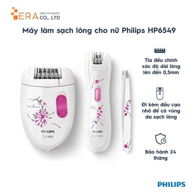  MÁY LÀM SẠCH LÔNG CHO NỮ PHILIPS HP6549 