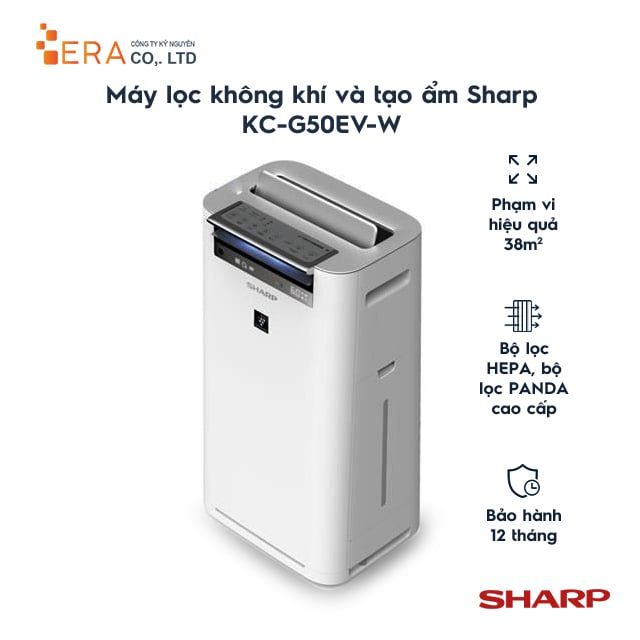  Máy tạo ẩm và lọc không khí Sharp KC-G50EV-W 