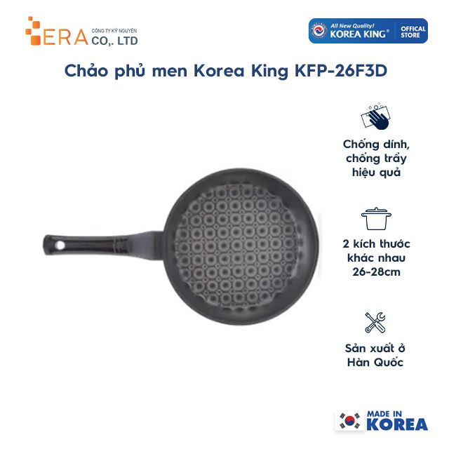  Chảo phủ men Korea King 3D 