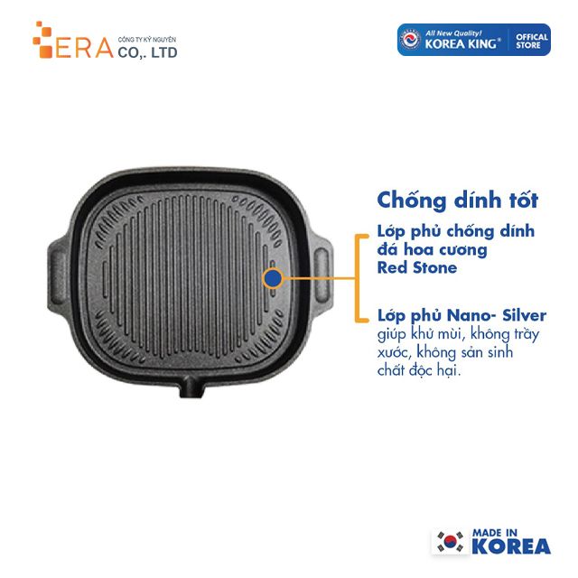  Chảo nướng đa năng không dính Korea King KGP-32MHI 