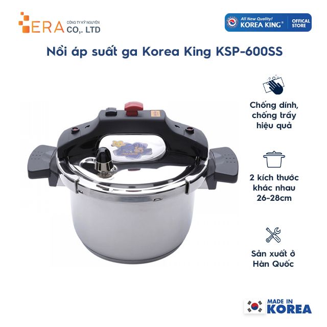  Nồi áp suất ga Korea King KSP-600SS ( inox ) 