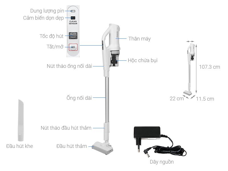  Máy hút bụi không dây Panasonic PAHB-MC-SB30JW047 