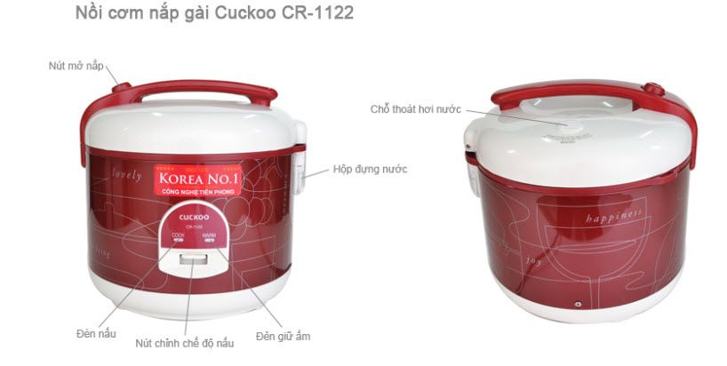  Nồi cơm điện Cuckoo CR-1122 - 2,0 LÍT 