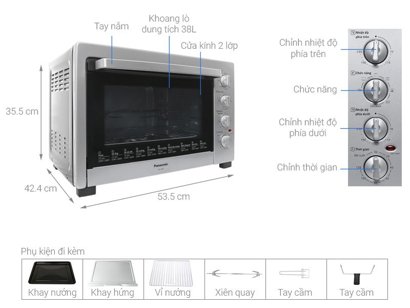  Lò nướng Panasonic PALN-NB-H3800SRA 