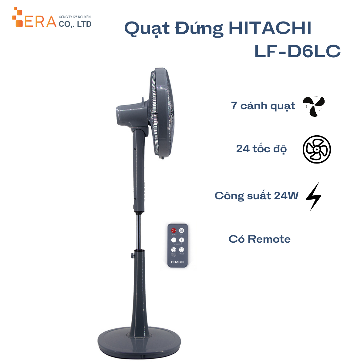  Quạt Đứng HITACHI LF-D6RC 