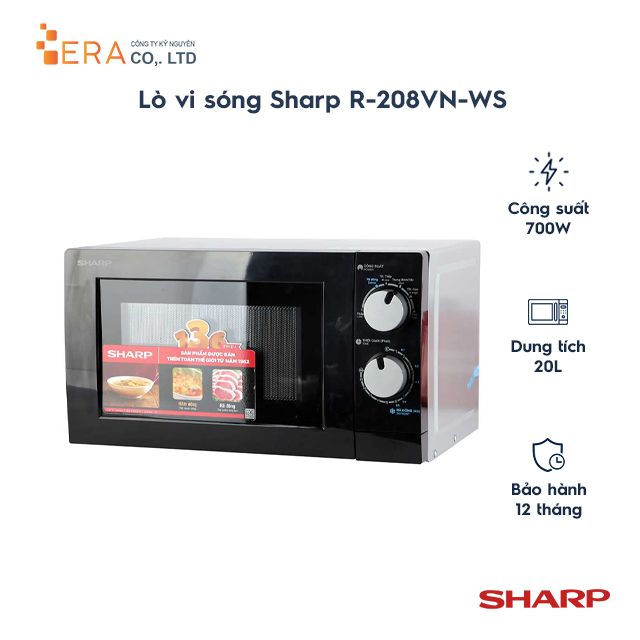  Lò vi sóng Sharp R-208VN-WS 