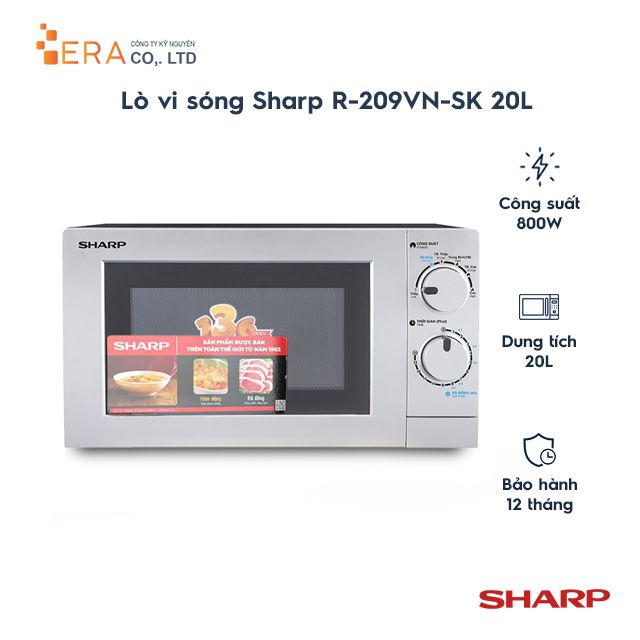  Lò vi sóng Sharp R-209VN-SK (20L) 