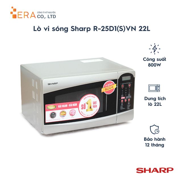  Lò vi sóng Sharp R-25D1(S)VN 22L 