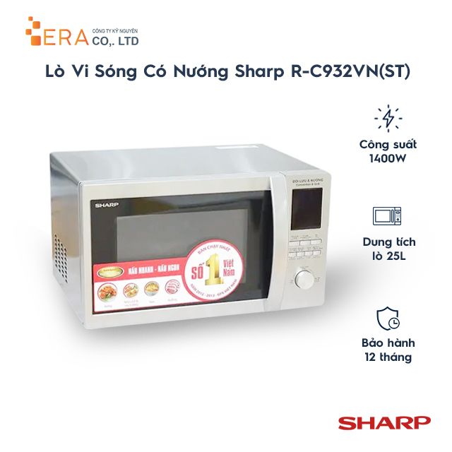  Lò Vi Sóng Có Nướng Sharp R-C932VN(ST) 32L 