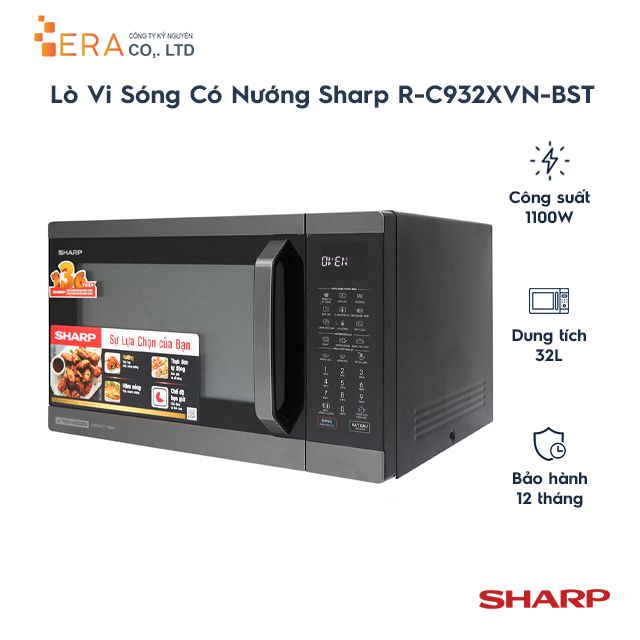  Lò Vi Sóng Có Nướng Sharp R-C932XVN-BST 32L 