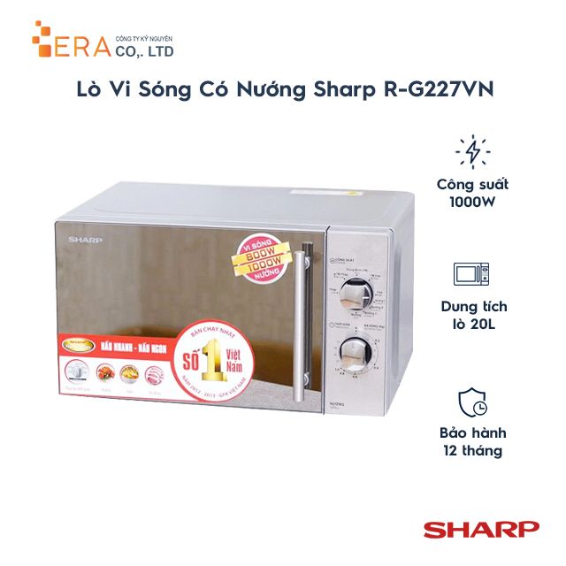  Lò Vi Sóng Có Nướng Sharp R-G227VN 