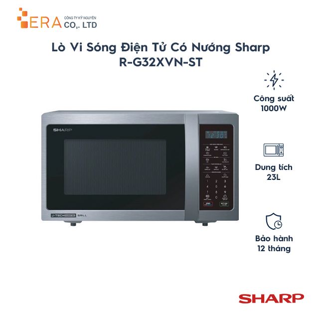  Lò Vi Sóng Điện Tử Có Nướng Sharp R-G32XVN-ST (23 Lít) 