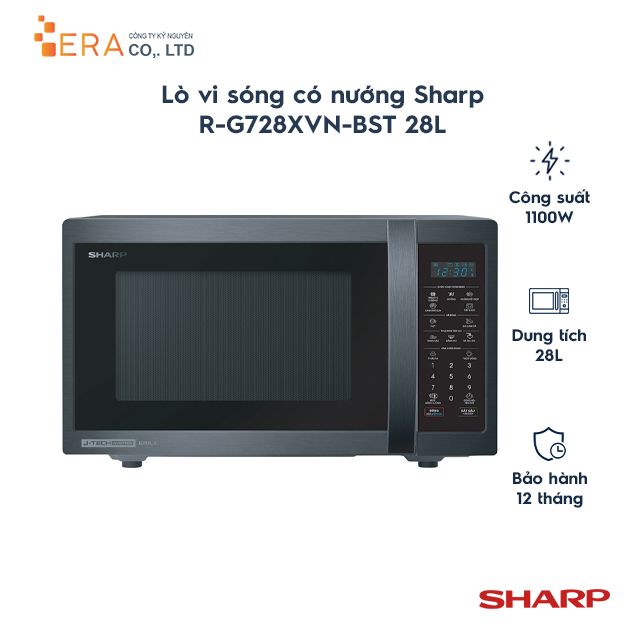  Lò vi sóng có nướng Sharp R-G728XVN-BST 28L 