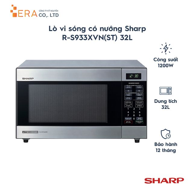  Lò vi sóng có nướng Sharp R-S933XVN(ST) 32L 