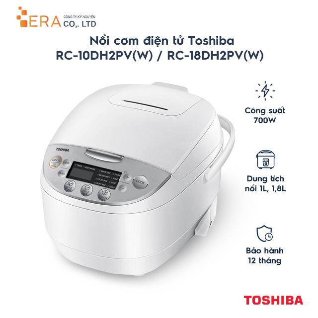  Nồi cơm điện tử Toshiba RC-10DH2PV(W) 