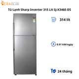  Tủ Lạnh Sharp Inverter 314 Lít SJ-X316E-SL 