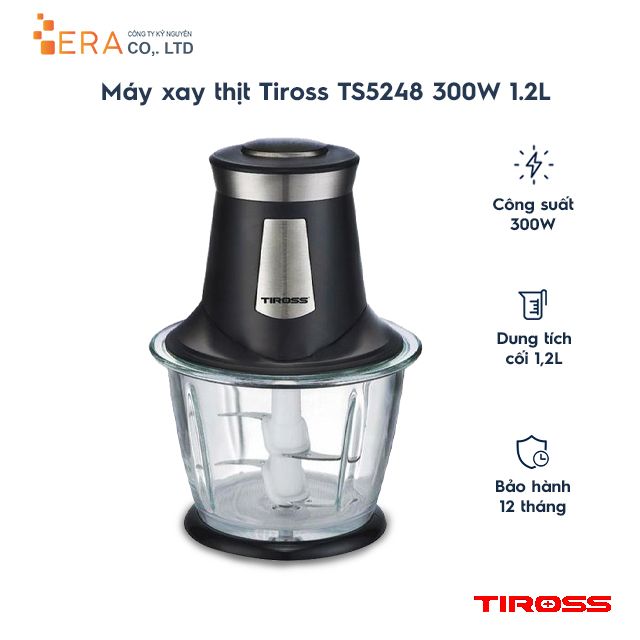  MÁY XAY THỊT TIROSS CỐI THỦY TINH 1.2L ,300 TS5248W 