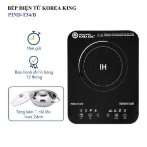  PIND-T34/B Bếp điện từ đơn Korea King (220 V/ 50 Hz, 1800 W) - Hàng chính hãng 