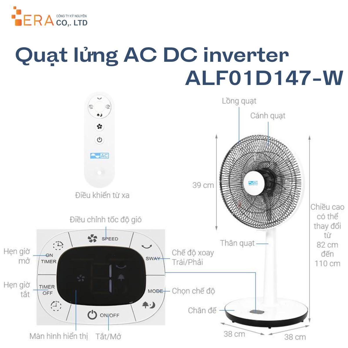  Quạt lửng AC DC inverter ALF01D147-W 