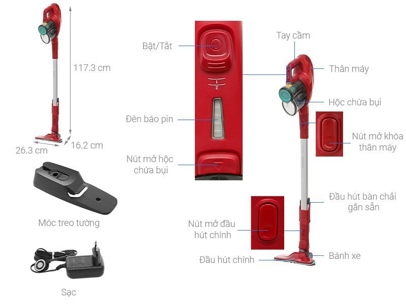  Máy hút bụi không dây dạng cán Philips FC6721/01 