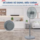  Quạt đứng Tefal Essential VH444790, màu xám- Hàng chính hãng 