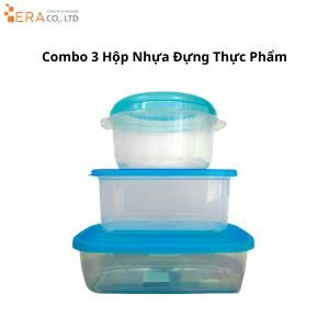  Combo 3 Hộp Nhựa Đựng Thực Phẩm - Nhựa Thái Lan 