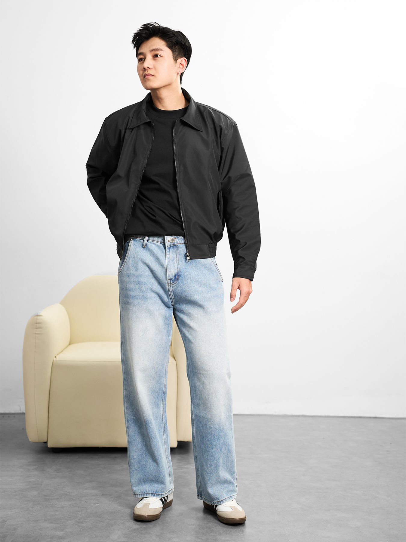 Quần jean ống rộng wideleg nigo 62
