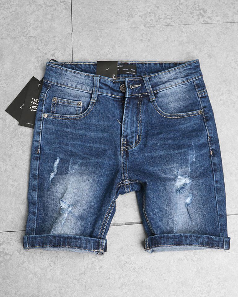  Quần short jean xanh 01 