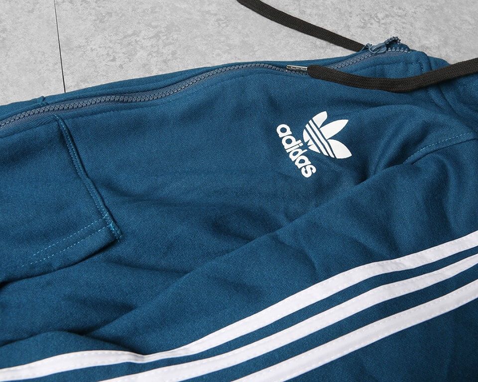  Áo hoodie adidas dây kéo xanh navy 