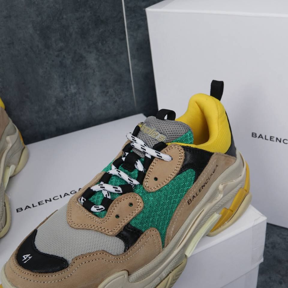 Giày Balenciaga Triple S vàng xanh 1:1