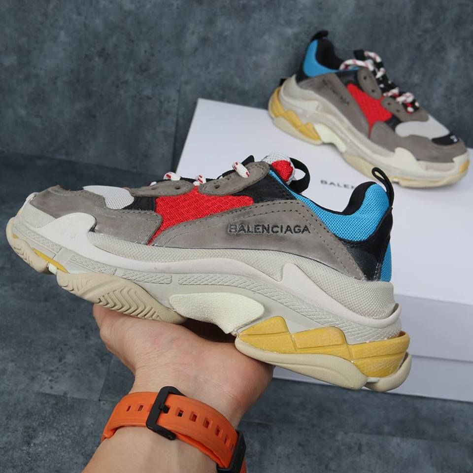 Giày Balenciaga Triple S xanh đỏ 1:1