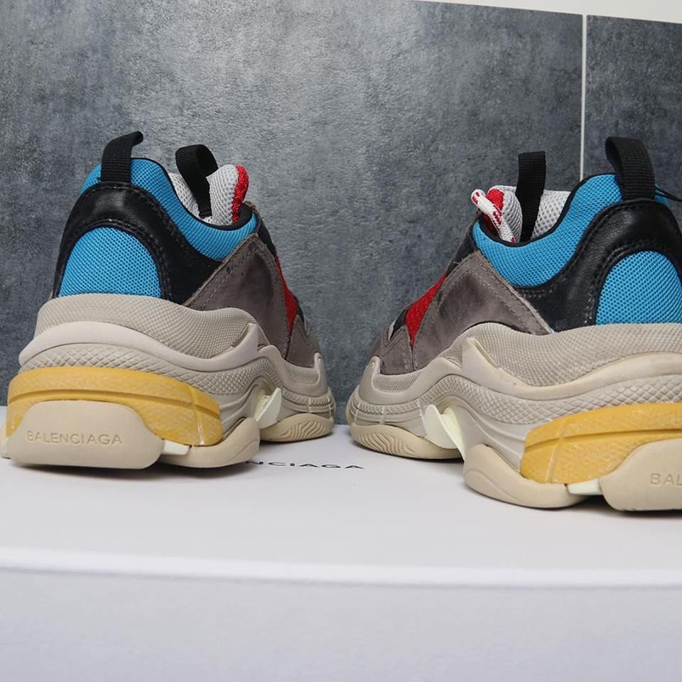 Giày Balenciaga Triple S xanh đỏ 1:1