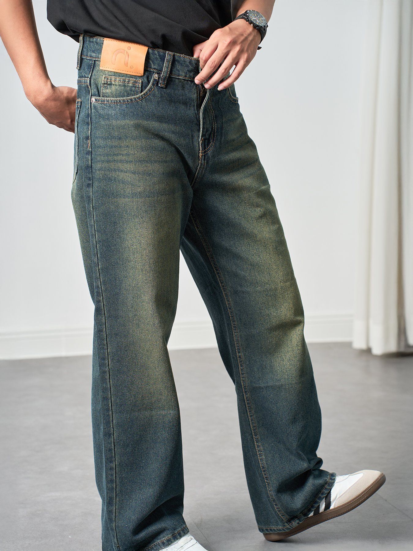 Quần jean wideleg ống rộng 63 moss
