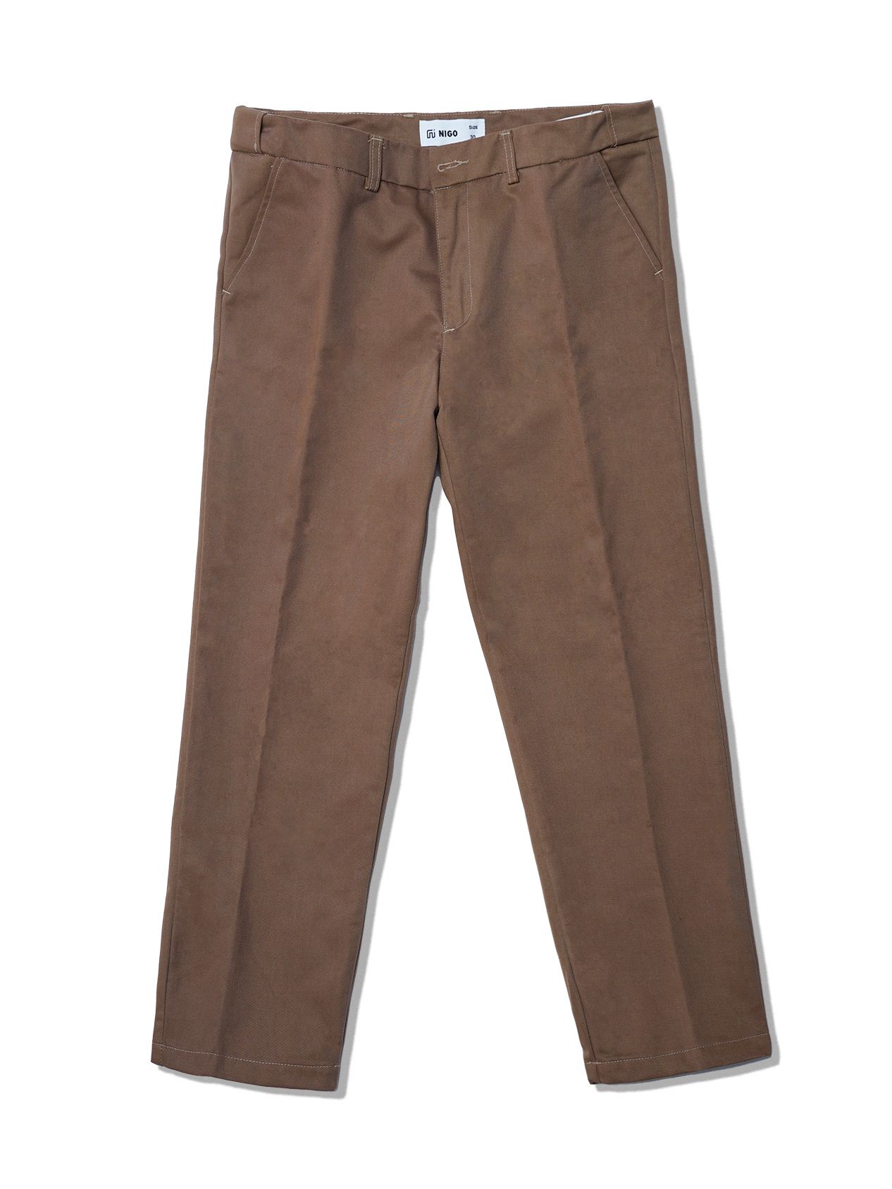 quần kaki brown straight fit 02