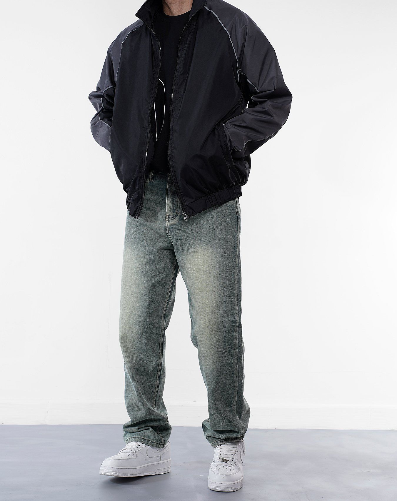 Quần jean straight moss 35