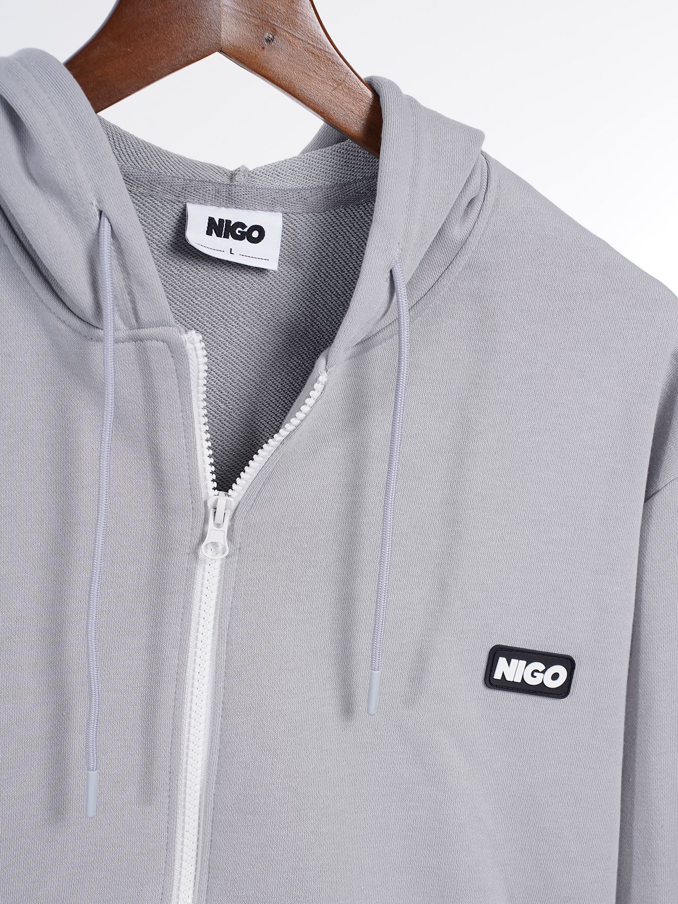  Áo khoác hoodie 2zip grey Nigo 