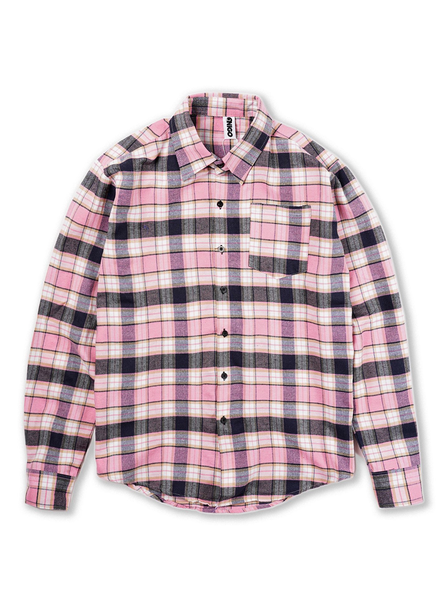 Sơ mi flannel pink