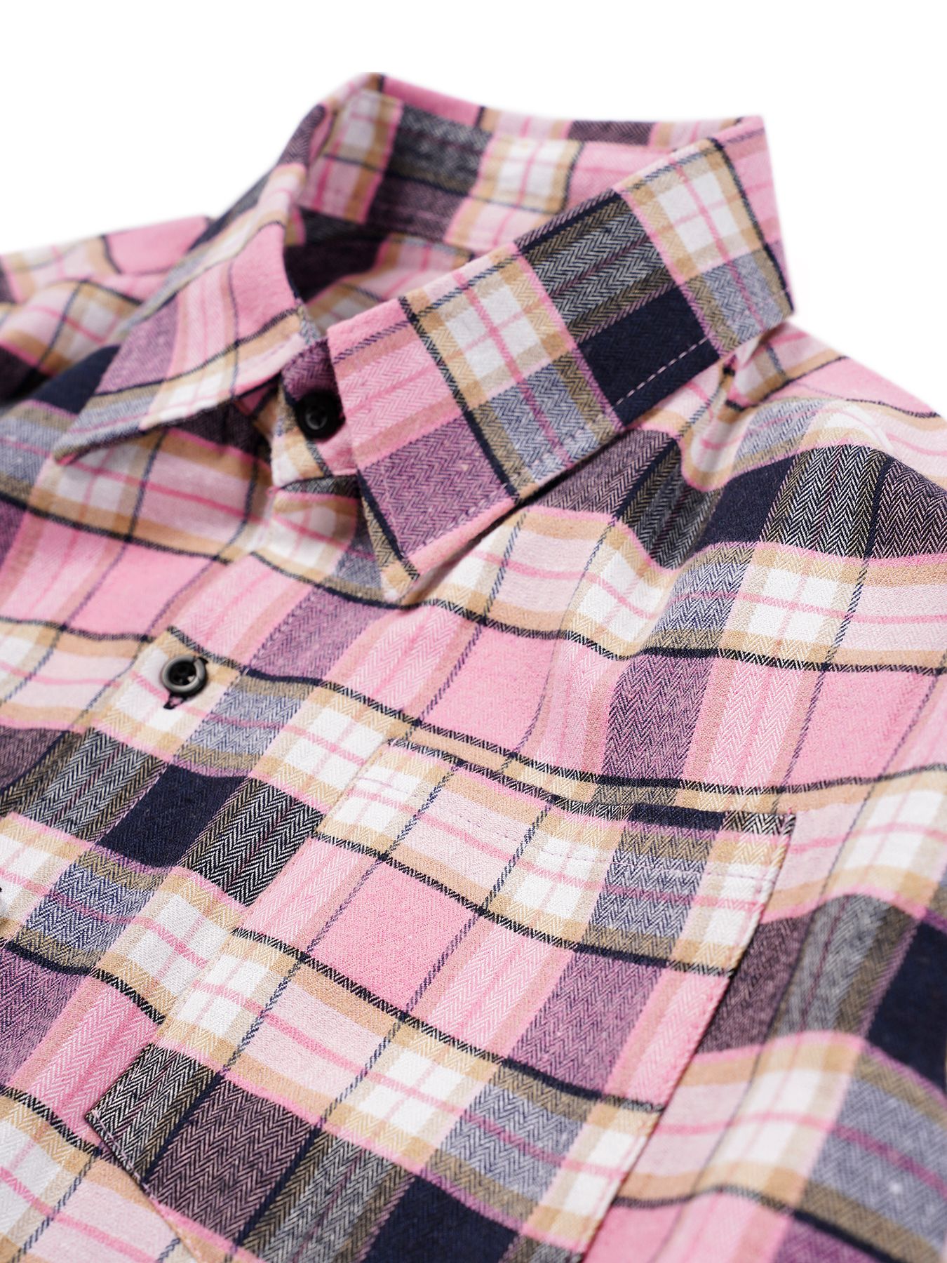 Sơ mi flannel pink