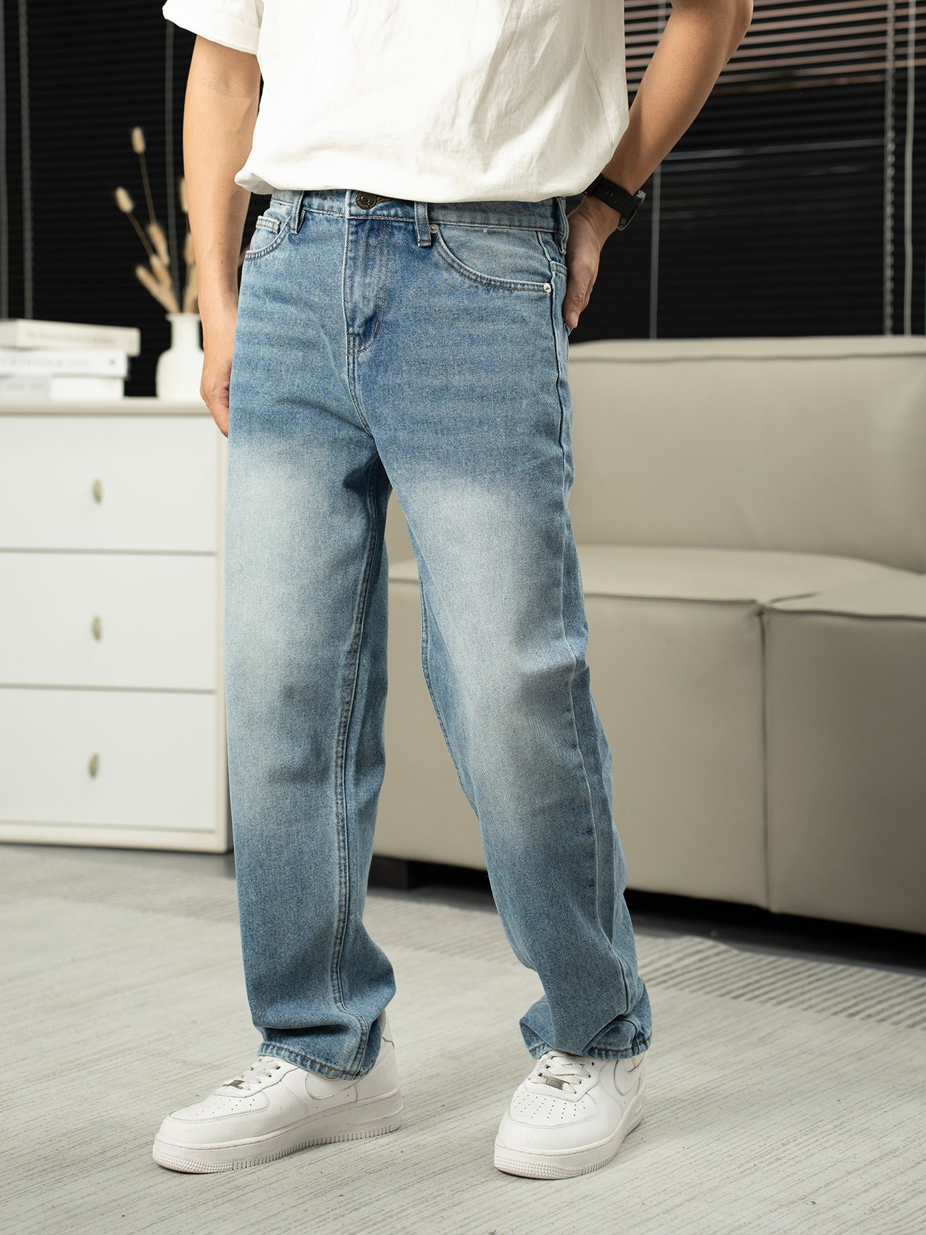 Quần jean straight light 37