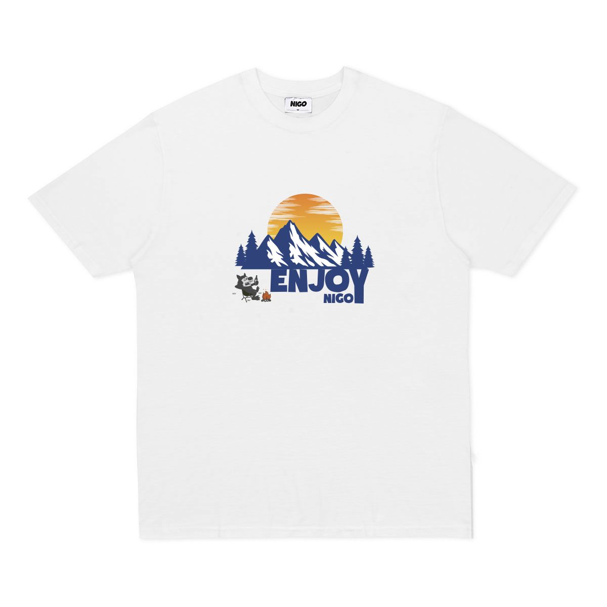 Áo thun over enjoy white