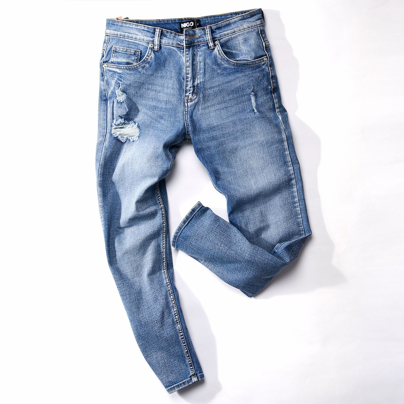 jean lightblue rip 90