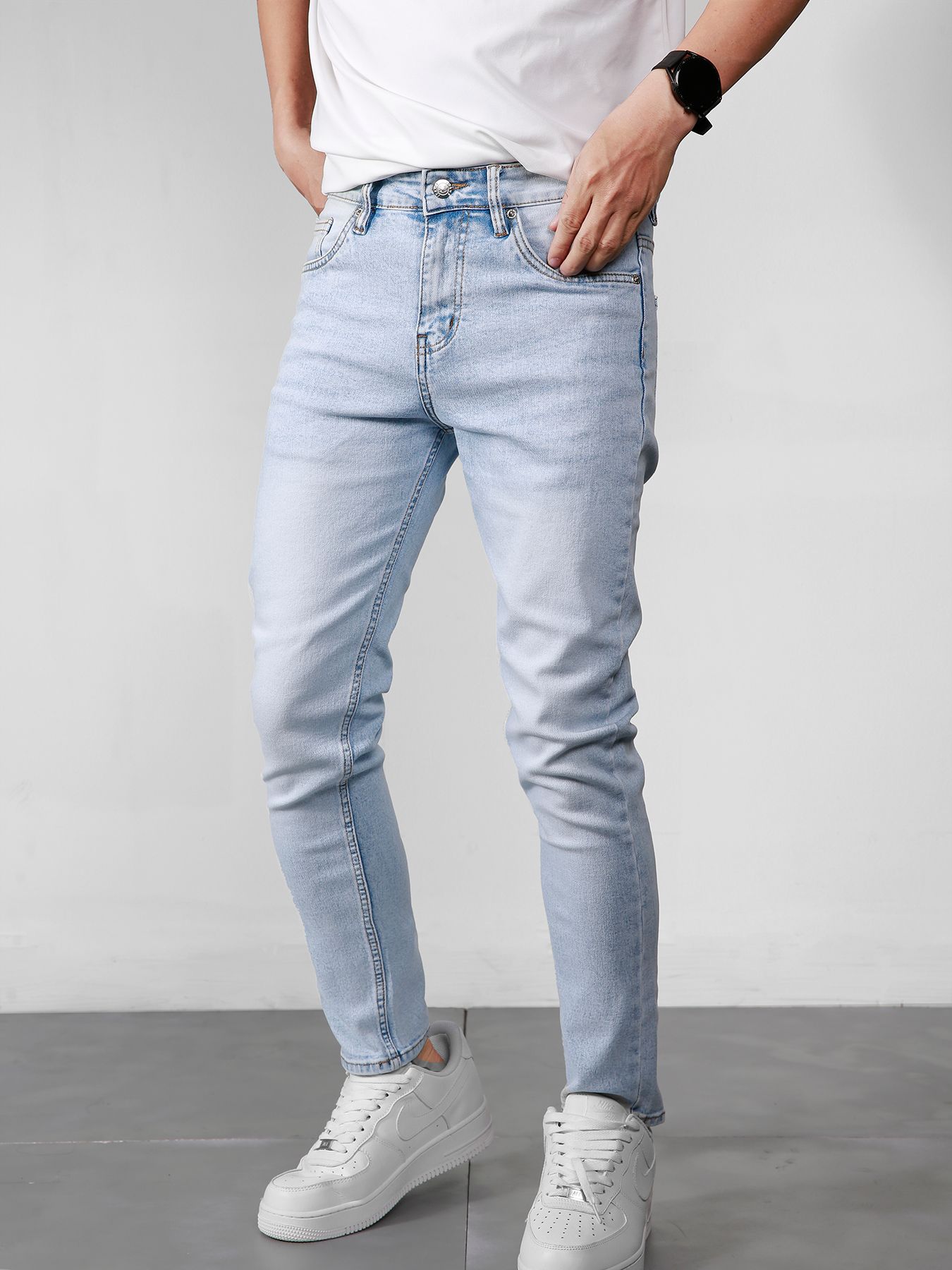  Quần jean basic light tapered 08 