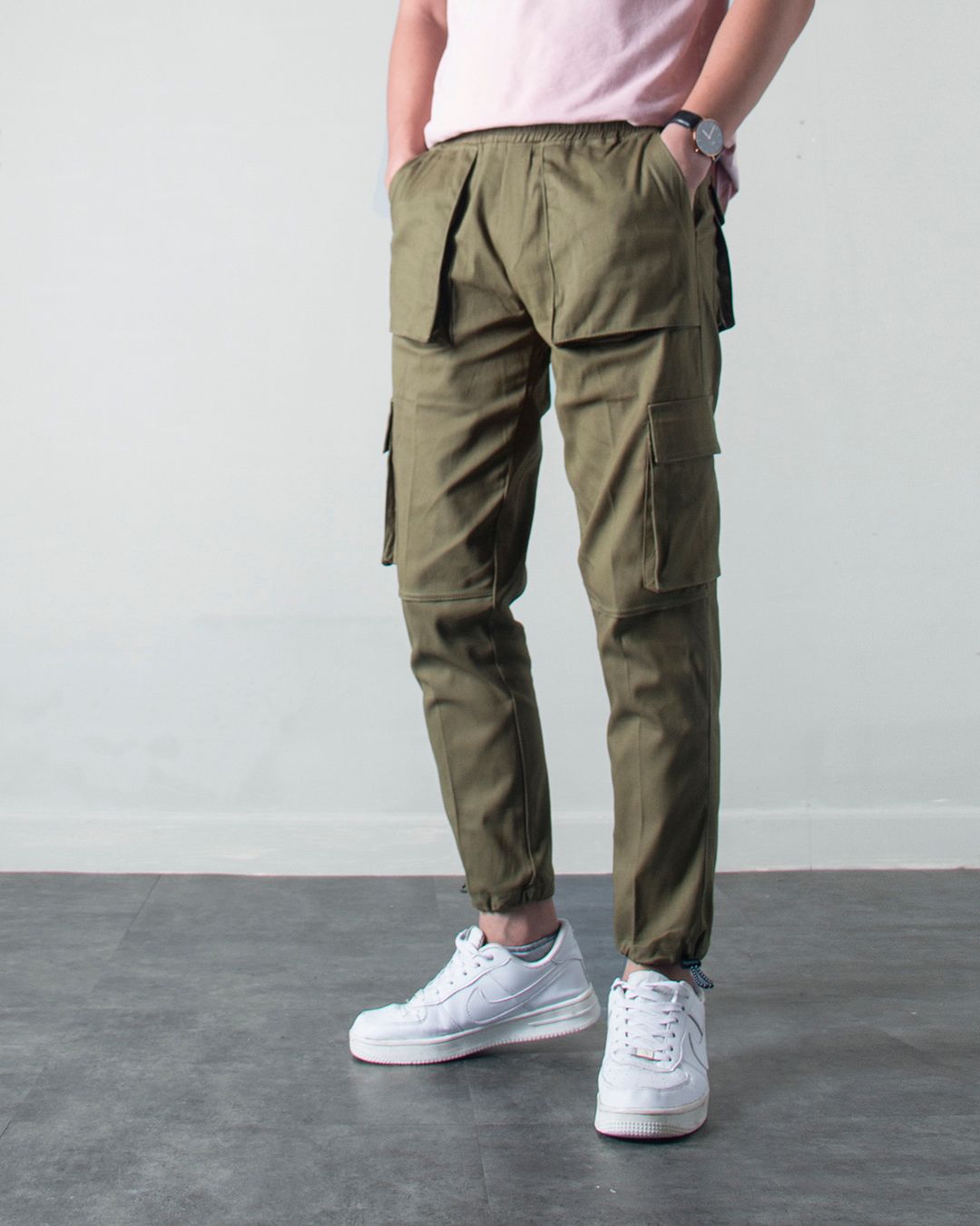 Cargo kaki rêu 48