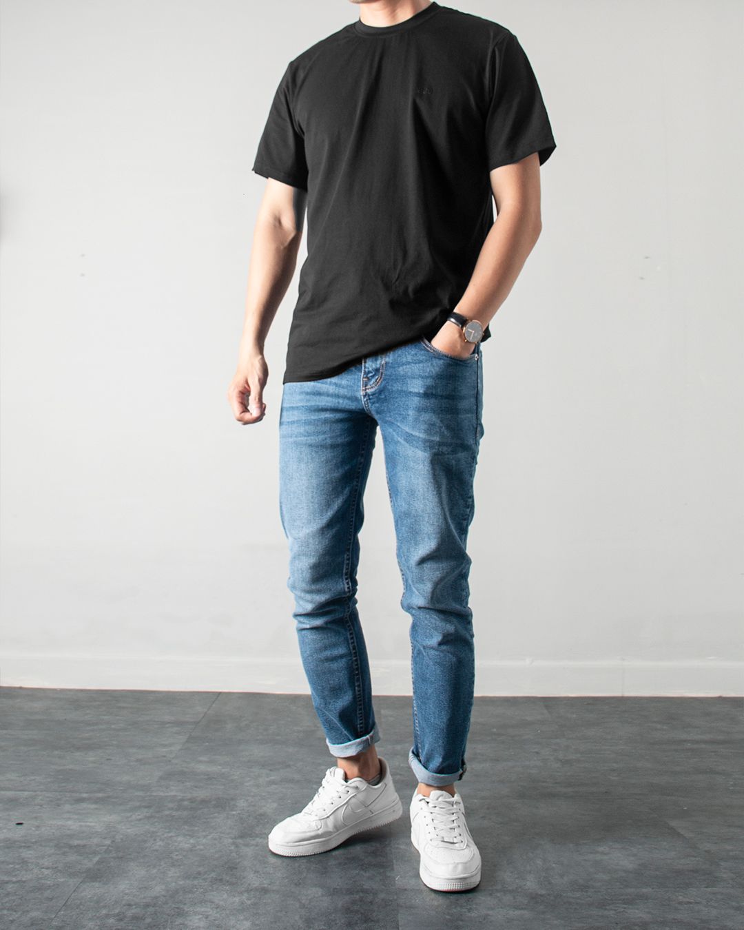 Áo thun trơn ĐEN nigo 28