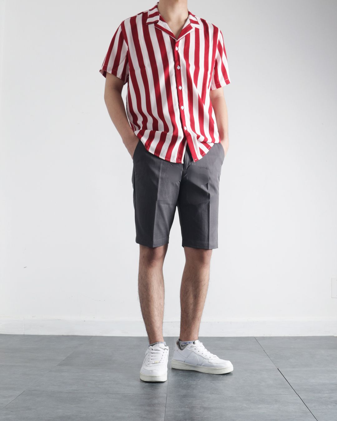 Sơ mi sọc đỏ vnxk