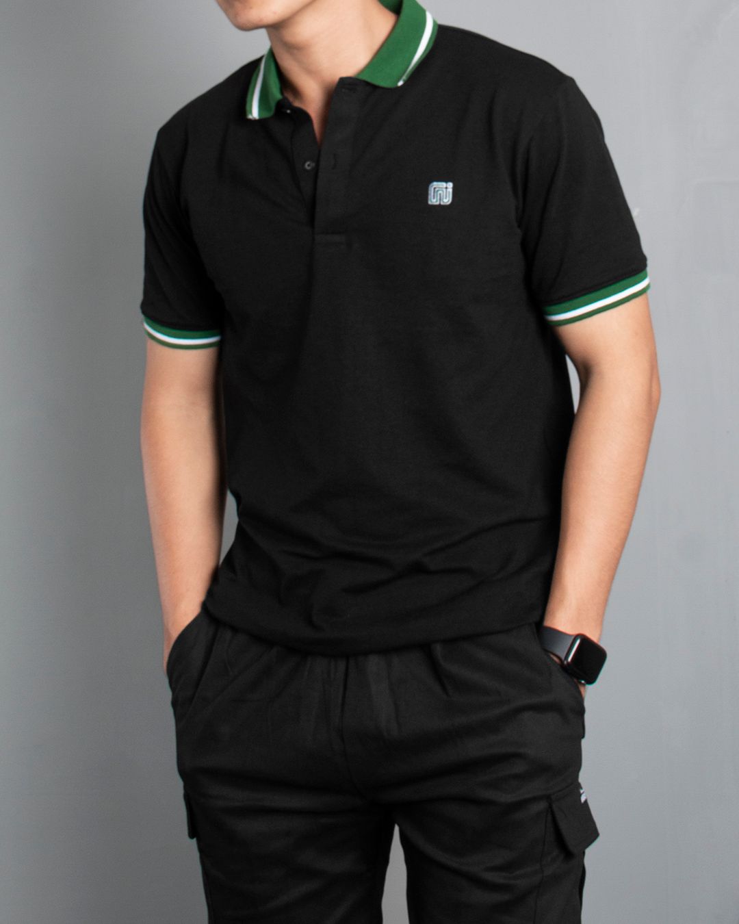  Polo Black Collab green neck 22 