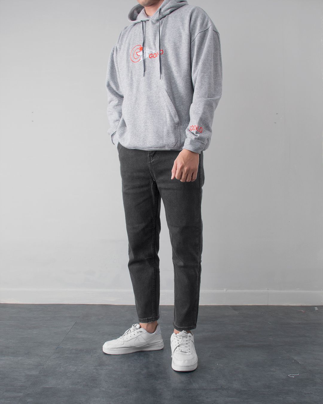 Hoodie grey godilo