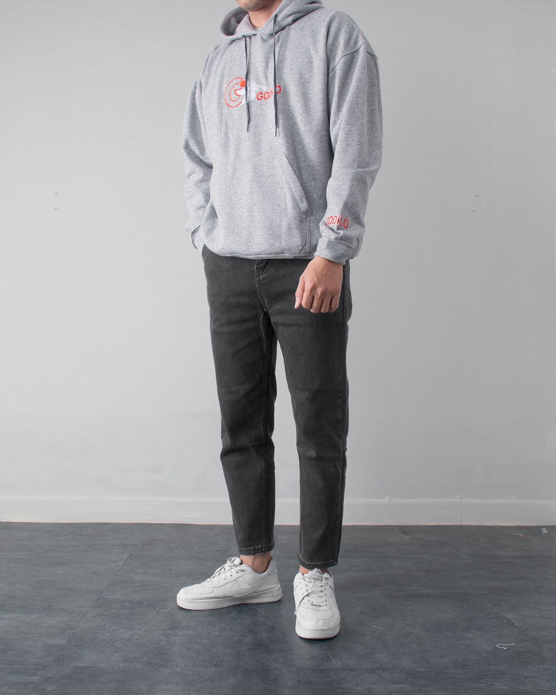  Hoodie grey godilo 