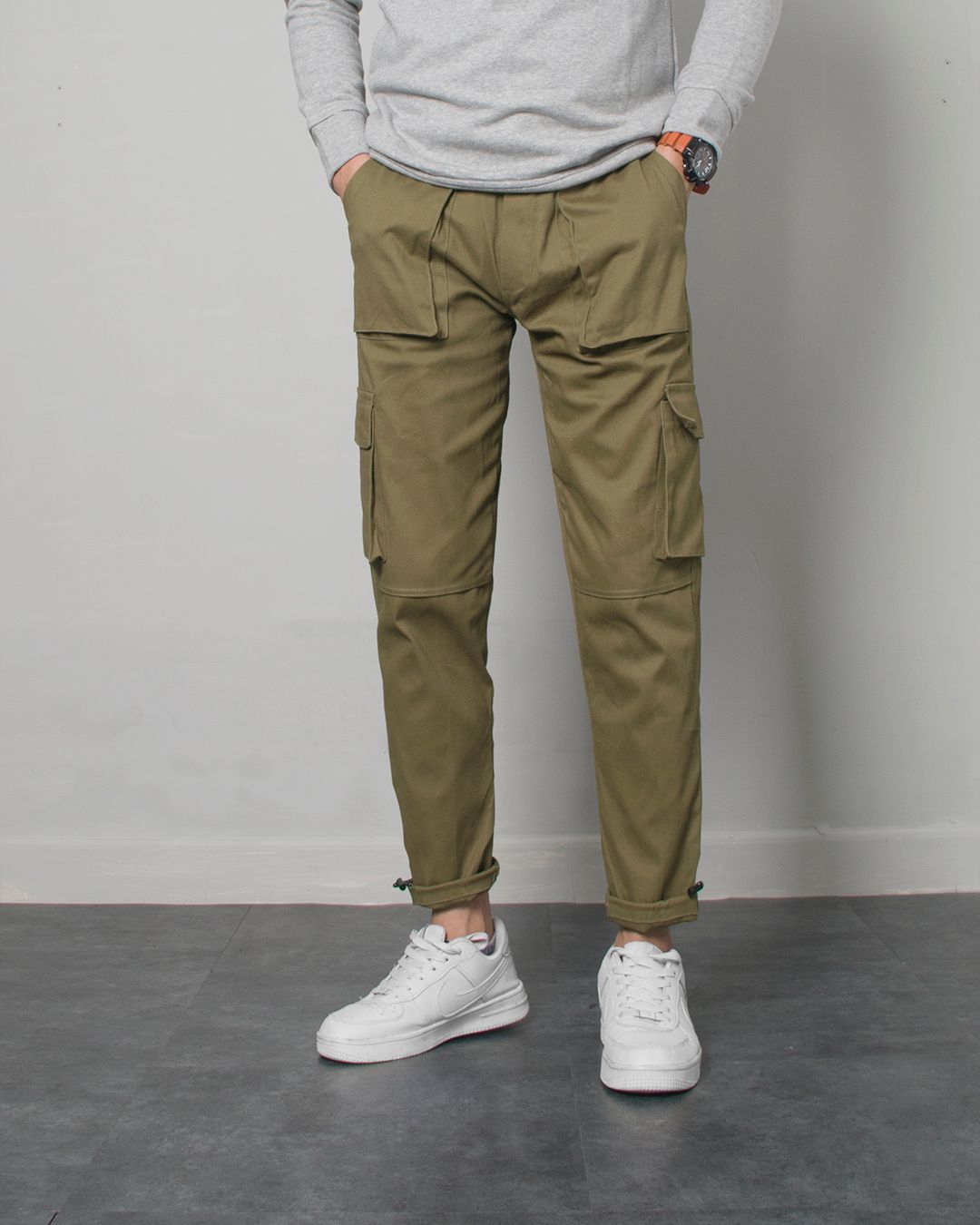 Cargo kaki rêu 48